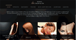 Desktop Screenshot of aishassalonandspa.com